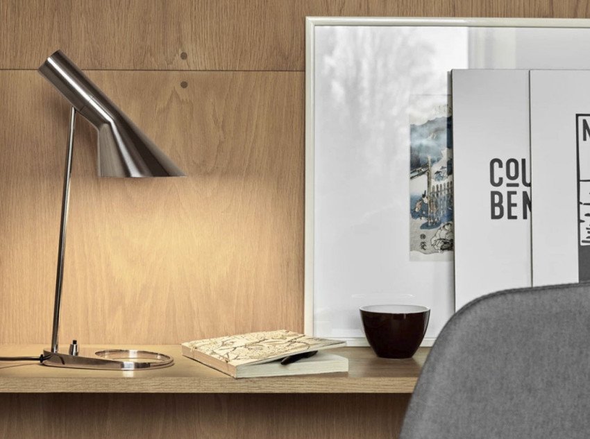 Настільна лампа AJ mini, нержавіюча сталь