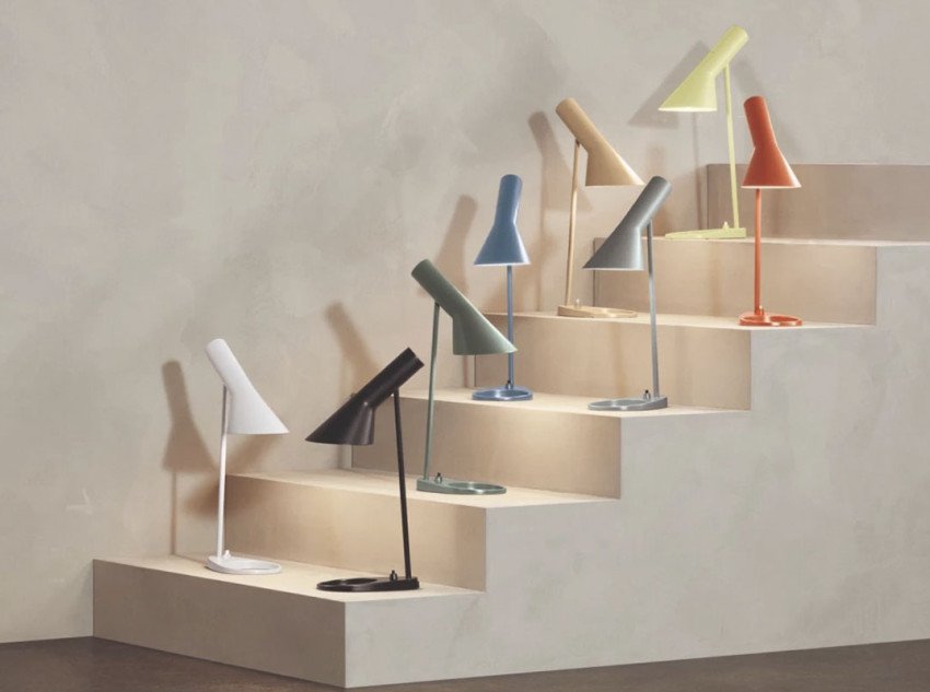 Настільна лампа AJ mini, нержавіюча сталь