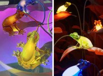 Настільна лампа Hungry Frog, бурштин Настільна лампа Hungry Frog, бурштин