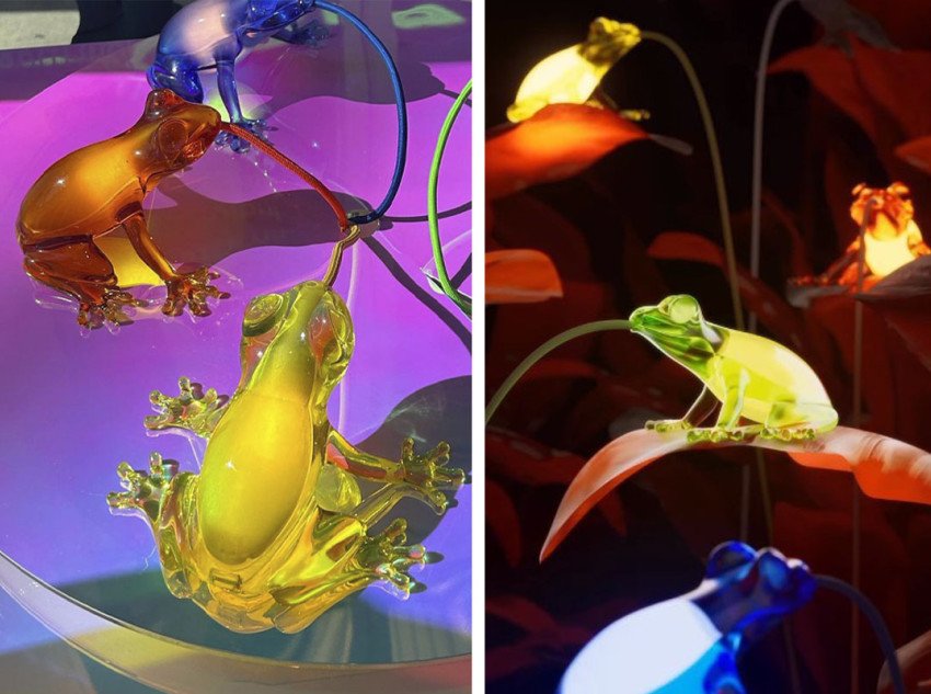 Настільна лампа Hungry Frog, бурштин Настільна лампа Hungry Frog, бурштин