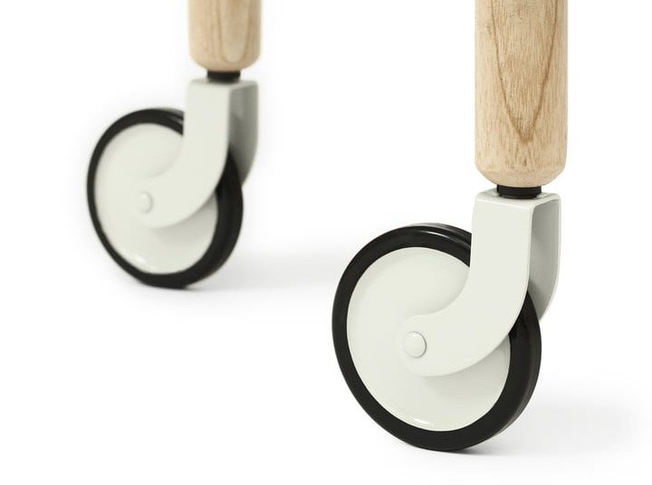 Візок Block, круглий, білий/світле дерево