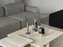 Ваза Hexa L, хром