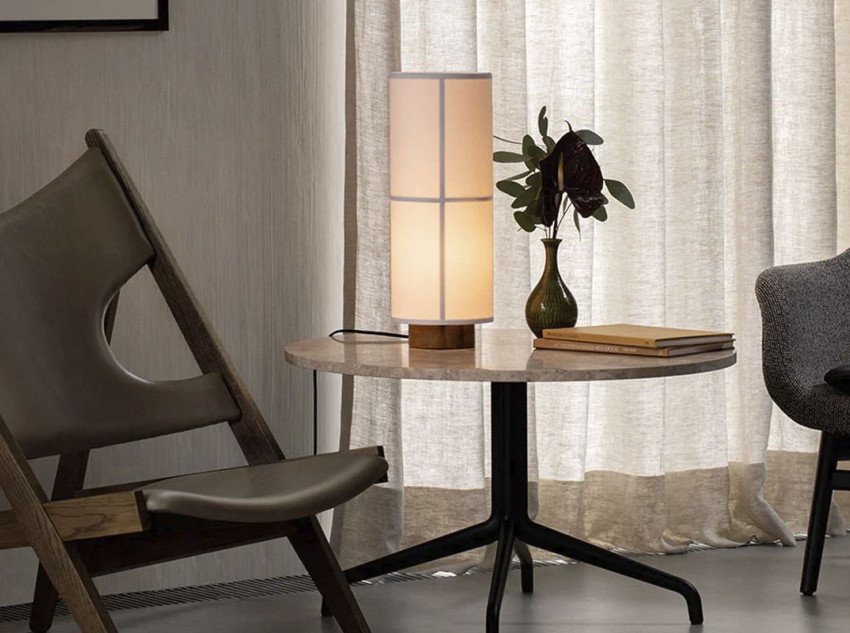 Настільна лампа Hashira, сірий/морений дуб