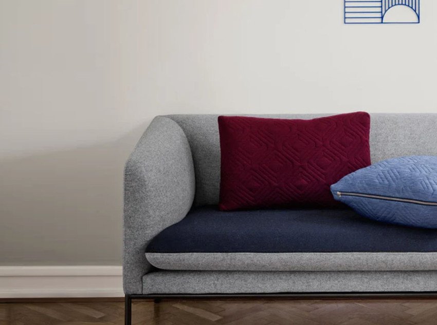 Подушка Quilt Cushion, 60х40, пыльная роза Подушка Quilt Cushion, 60х40, пыльная роза