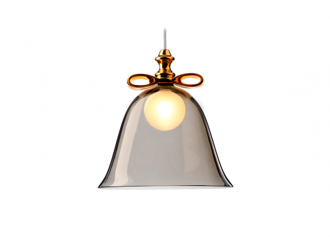 Подвесной светильник Bell, серый/золотой