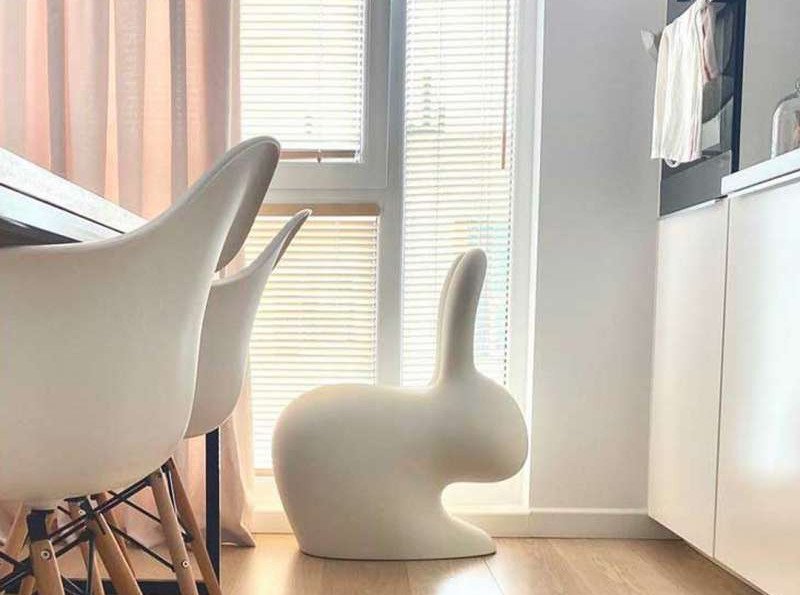 Кресло Rabbit, голубино серое