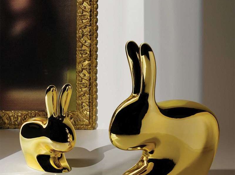 Крeсло Rabbit Baby-metal finish, золотое