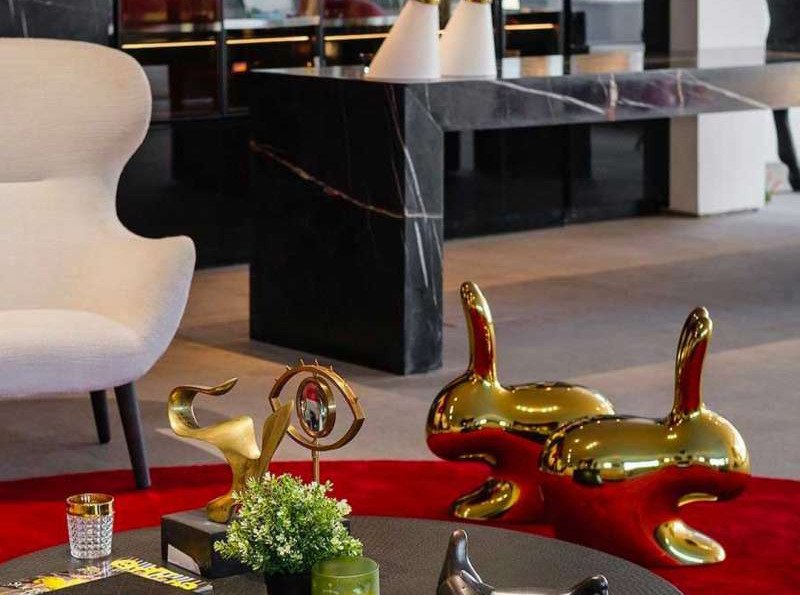 Крeсло Rabbit Baby-metal finish, золотое