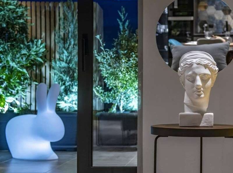 Портативна підлогова лампа Rabbit, напівпрозора