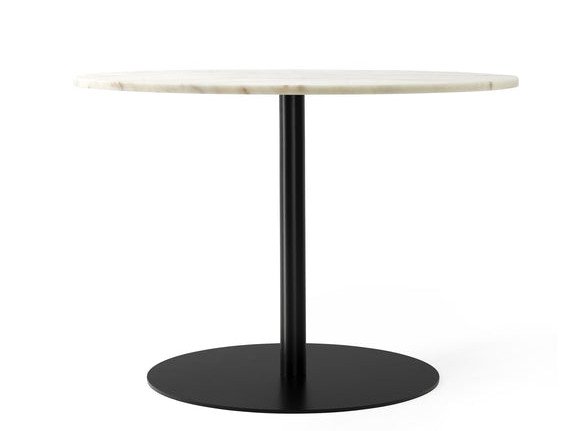 Обеденный круглый стол Harbour Column, белый мрамор