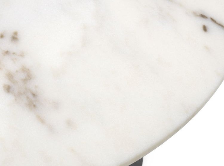 Обеденный круглый стол Harbour Column, белый мрамор