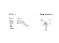 Настінний світильник Ledtube A, бронзовий