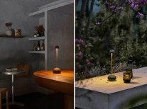 Портативна лампа Sips, зелено-золота Портативна лампа Sips, зелено-золота