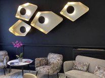 Светильник потолочный Petit Nénuphar LED, черный/золотой