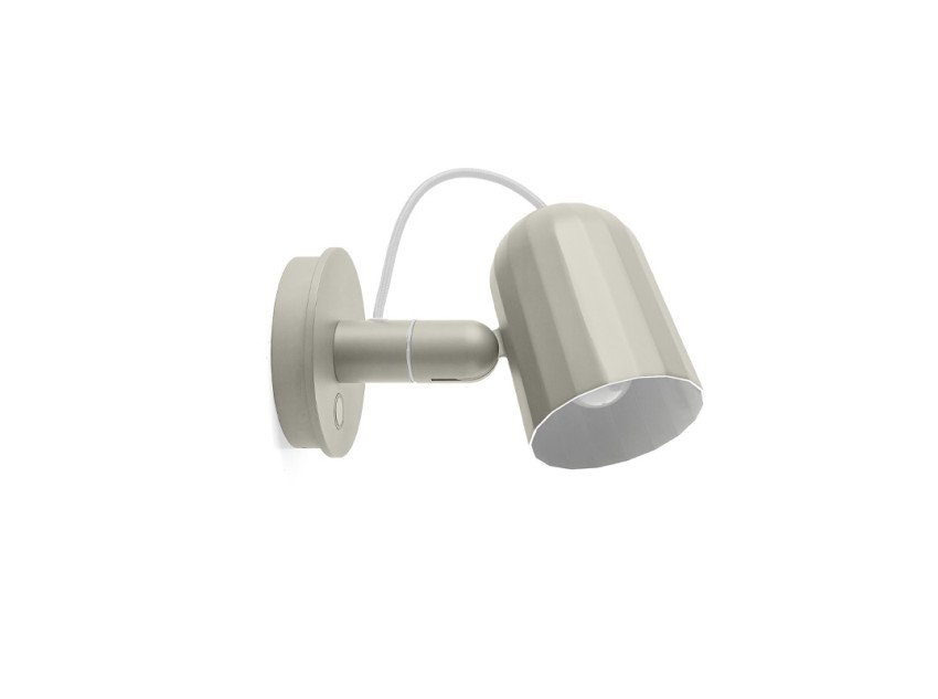 Світильник настінний Noc button, брудно-білий