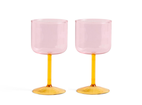 Набір склянок для вина Tint, рожевий/жовтий