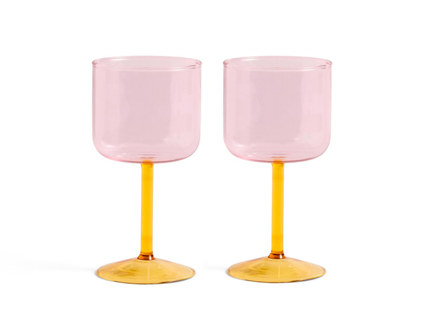 Набір склянок для вина Tint, рожевий/жовтий