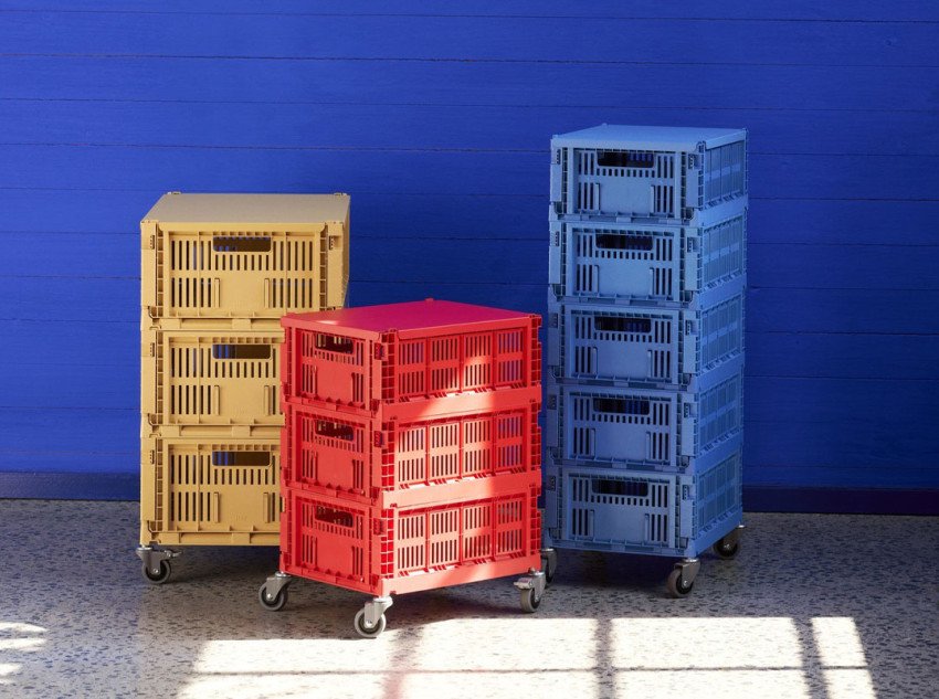 Колеса для великих ящиків Colour Crate, сірі Колеса для великих ящиків Colour Crate, сірі