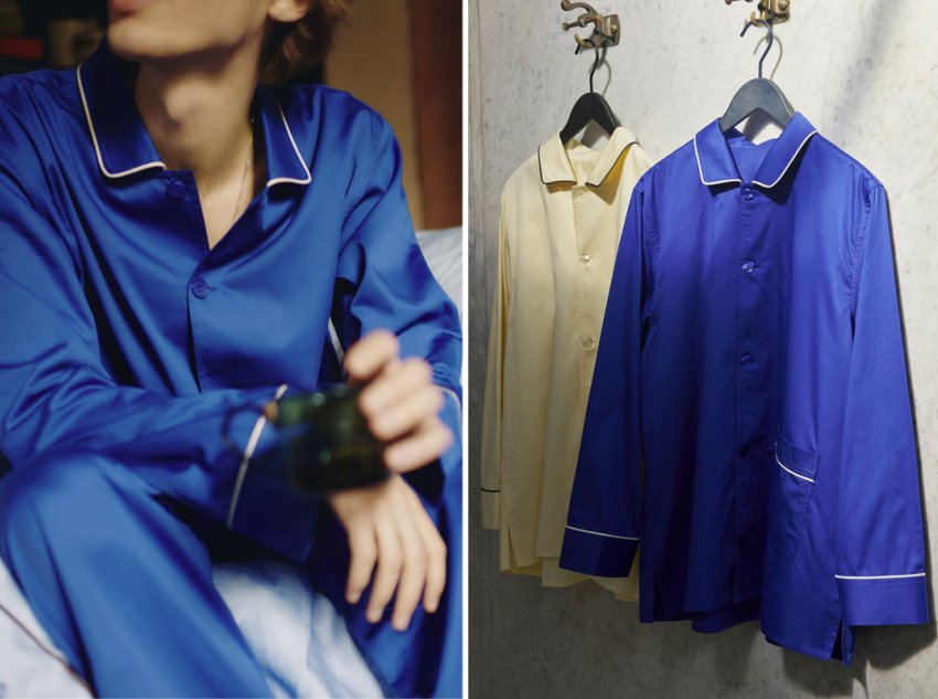 Рубашка Outline Pyjama Collection, M/L, синяя