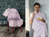 Рубашка с коротким рукавом Outline Pyjama Collection, S/M, розовая Рубашка с коротким рукавом Outline Pyjama Collection, S/M, розовая