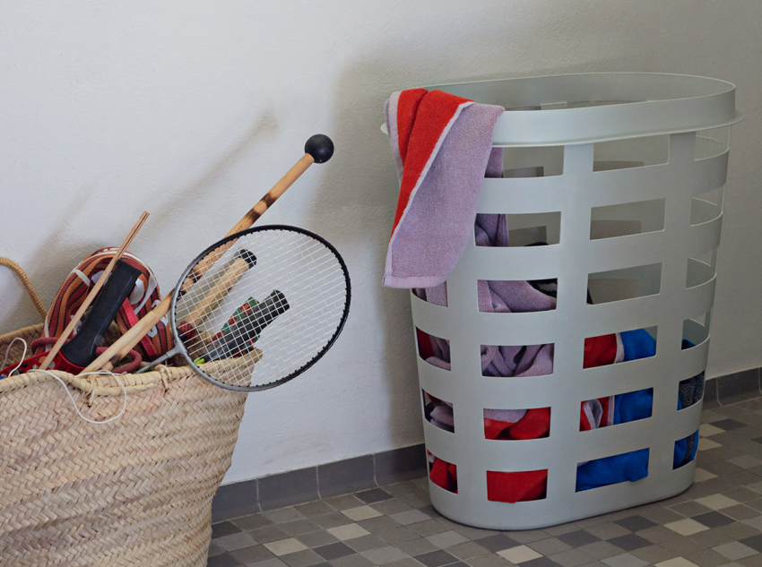 Корзина для белья Laundry basket, H62.5, светло-серая Корзина для белья Laundry basket, H62.5, светло-серая