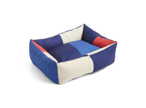 Кровать для собак, M, красное/синее