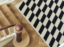 Килим Shift, 170х240, чорний/білий