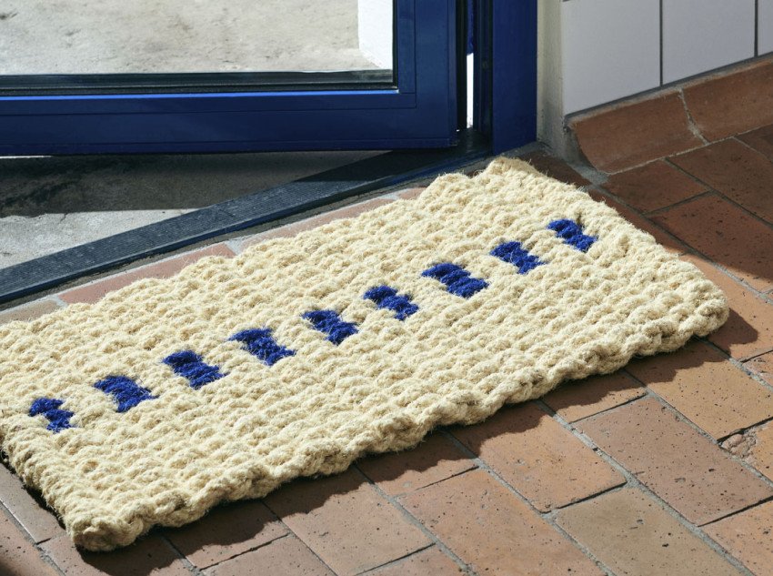Коврик Coco Door, белый/синий
