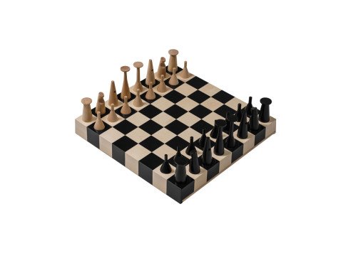 Шахи Maple Wood 2, чорні/дуб
