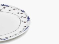 Тарілка для сніданку Anemone milk midnight flowers, 2 шт