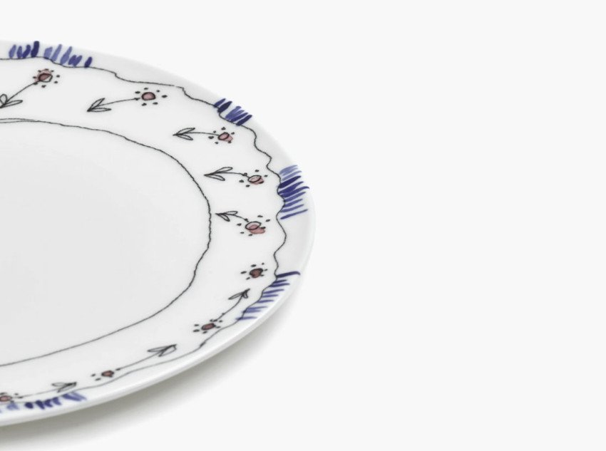 Тарілка стартова Anemone milk midnight flowers, 2 шт