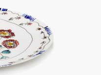 Тарілка для сервірування Anemone milk midnight flowers, S, 2 шт