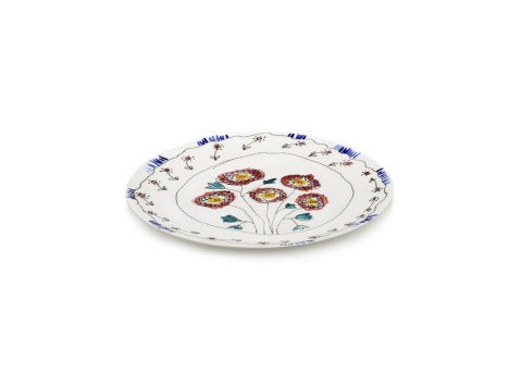 Тарелка для сервировки Anemone milk midnight flowers, L Тарелка для сервировки Anemone milk midnight flowers, L