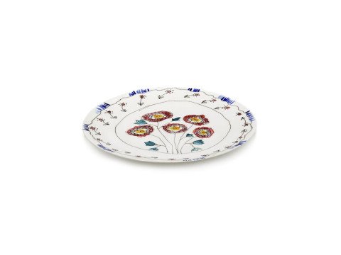 Тарілка для сервірування Anemone milk midnight flowers, L