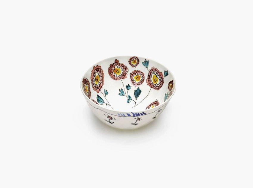 Миска Anemone milk midnight flowers, М, 2 шт