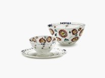 Миска Anemone milk midnight flowers, М, 2 шт