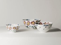 Миска Anemone milk midnight flowers, М, 2 шт