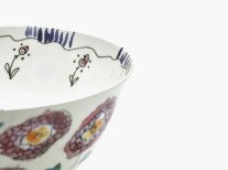 Миска Anemone milk midnight flowers, L, 2 шт