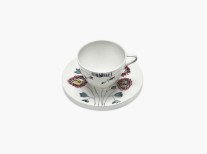 Чашка для кофе с блюдцем Anemone milk midnight flowers, 2 шт Чашка для кофе с блюдцем Anemone milk midnight flowers, 2 шт