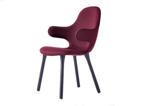 Стул Catch JH1, бордовый с черными ножками Стул Catch JH1, бордовый с черными ножками