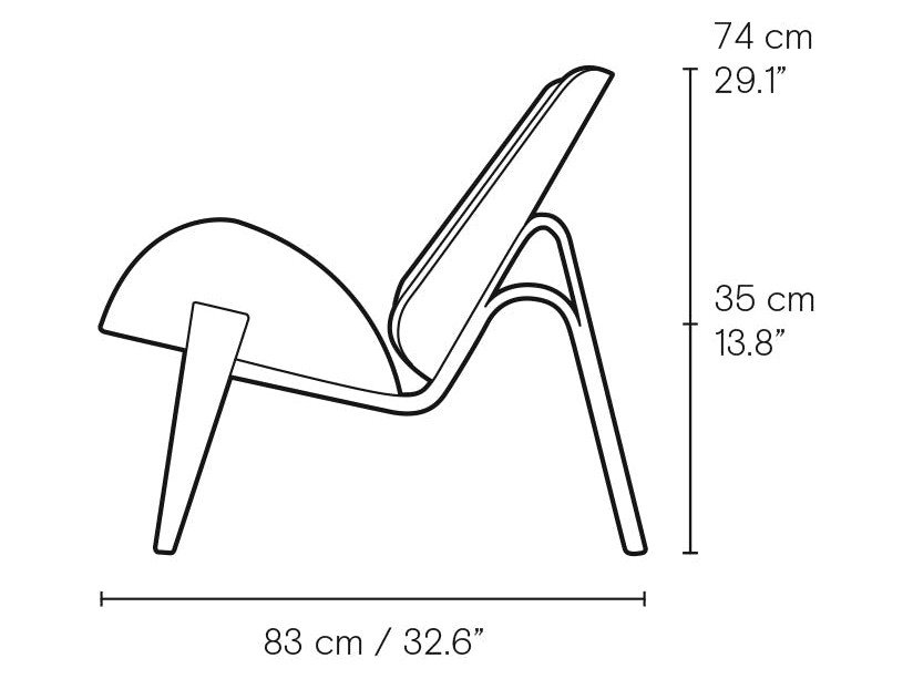 Крісло CH07, коричнева шкіра