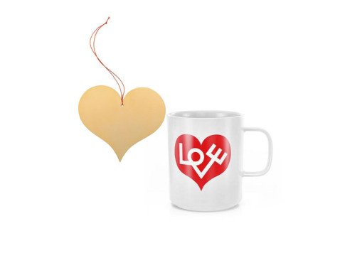 Подарунковий набір, Чашка Love Heart червона&Декоративний елемент Heart