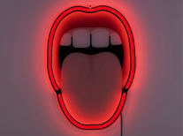 Подарунковий набір, Настінний світильник Blow - Tangue&Косметичка Case Roses довга