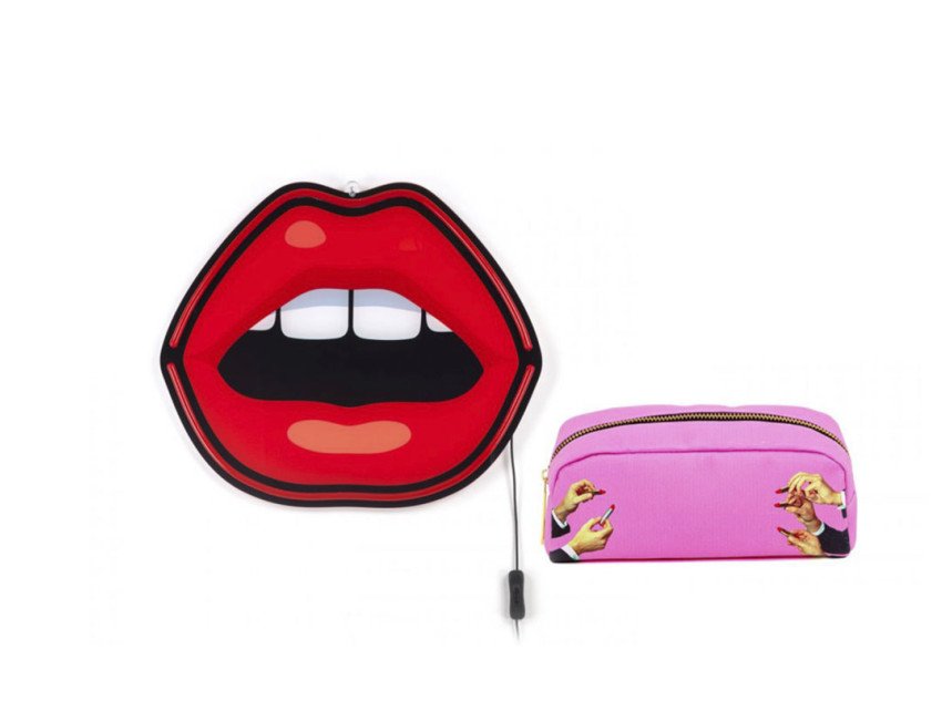 Подарунковий набір, Настінний світильник Blow - Mouth&Клатч Lipsticks