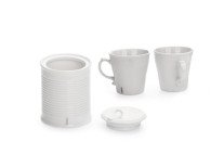 Подарунковий набір Estetico Quotidiano, Набір чашок&Ємність для зберігання