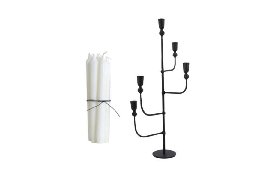 Подарочный набор, Подсвечник Ira&Набор свечей из 10 шт