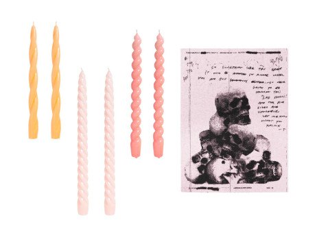 Подарунковий набір, Ковдра Matelli рожева&Набір свічок Long рожевий