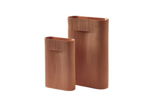 Подарунковий набір Ridge теракотовий, ваза середня&велика