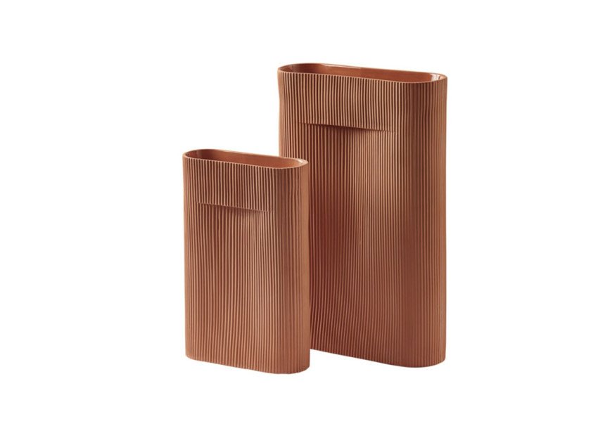Подарунковий набір Ridge теракотовий, ваза середня&велика