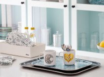 Подарунковий набір, Ваза Love in bloom Giant золота&Чашка Love Heart золота